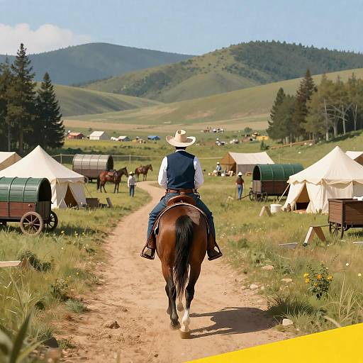 Cowboy Adventure at a Campsite