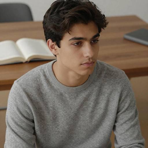 Portrait of a Young Man at Table