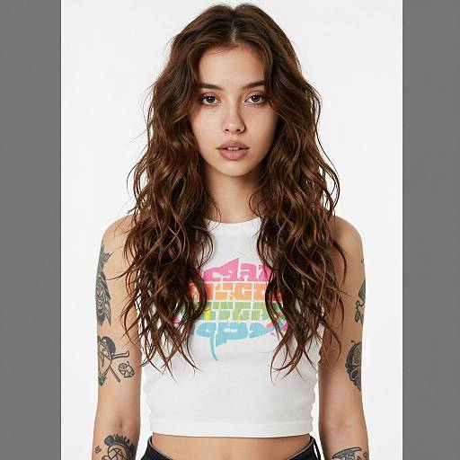 Edgy Young Woman with Tattoos