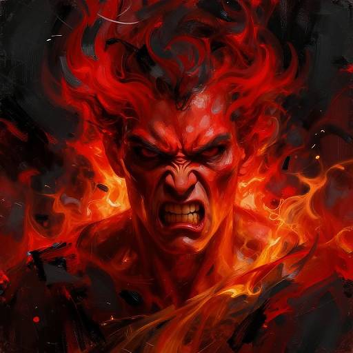Angry Color Palette with Fiery Intensity