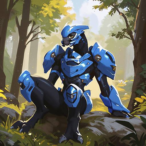 Muscular Sangheili Warrior in Halo Armor