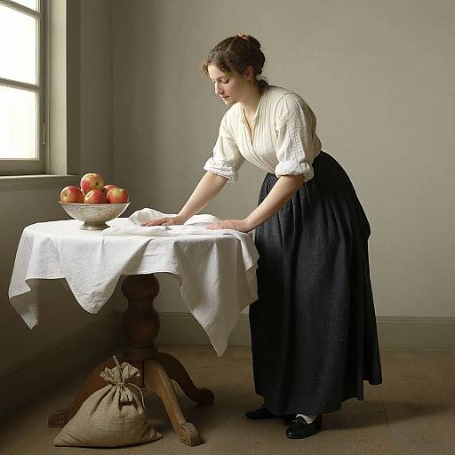 Jean-Baptiste Greuze's The Laundress Scene