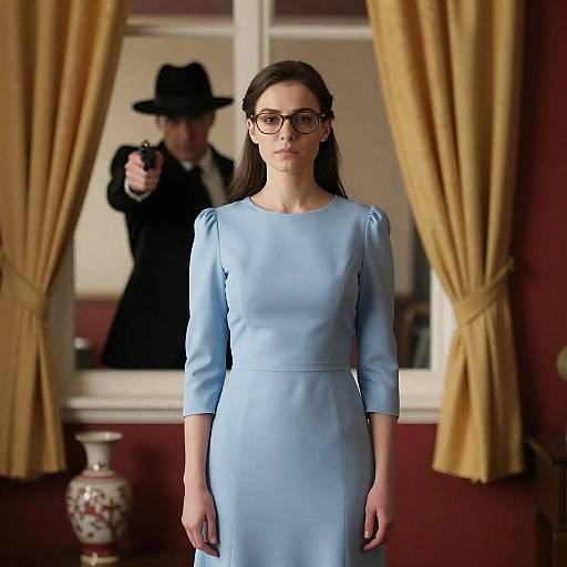 Intense Encounter Behind the Window