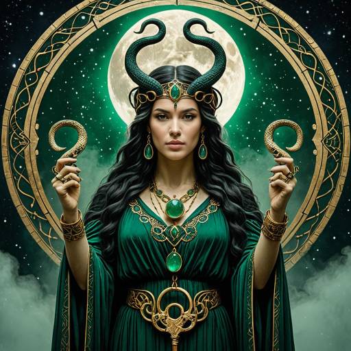 Mystical Hekate in Art Nouveau Style