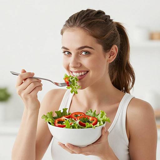 Bright Portrait of a Smiling Woman