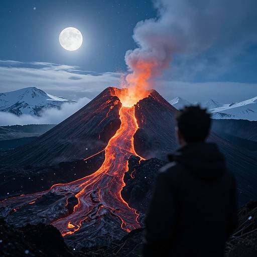 Cinematic Hyper-Realistic Volcano Landscape