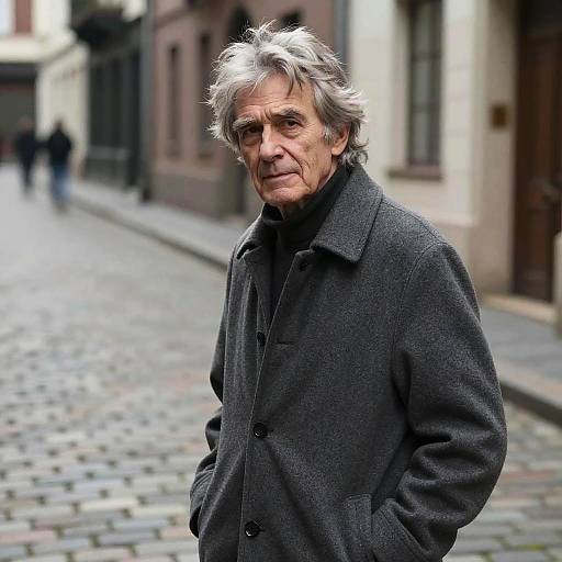 Elderly Man with Choppy Layers