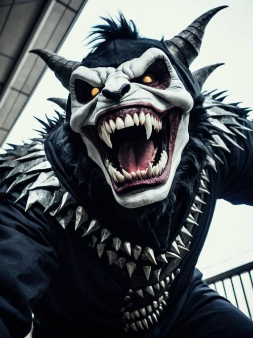 Dramatic Beast Teeth Cosplay Photography
