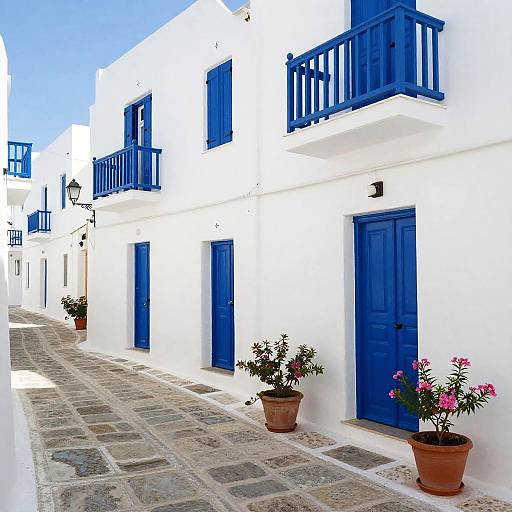 Bright Mediterranean Alleyway Scene