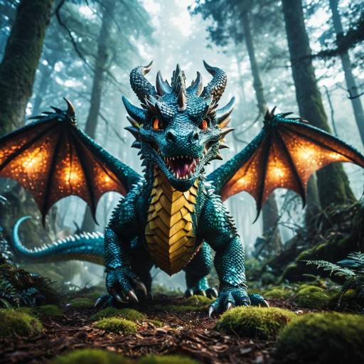 Fearless Toddler Dragon in Enchanted Forest