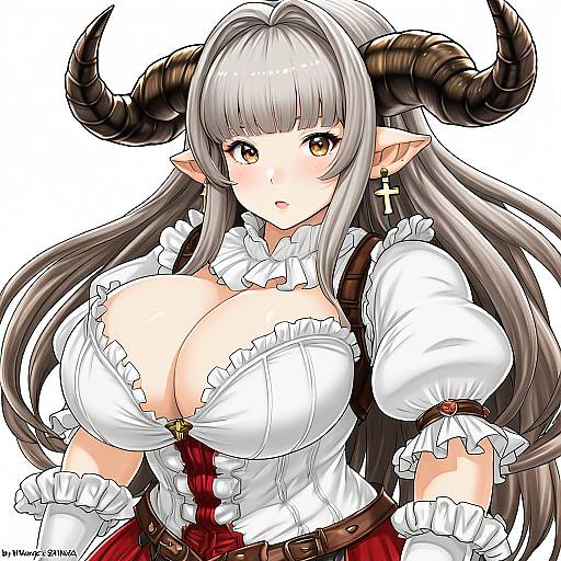 Illustration of Alicia (granblue fantasy), granblue fantasy in the style of Newo (shinra-p)