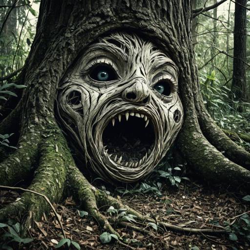 Hollow Tree with Scary Face