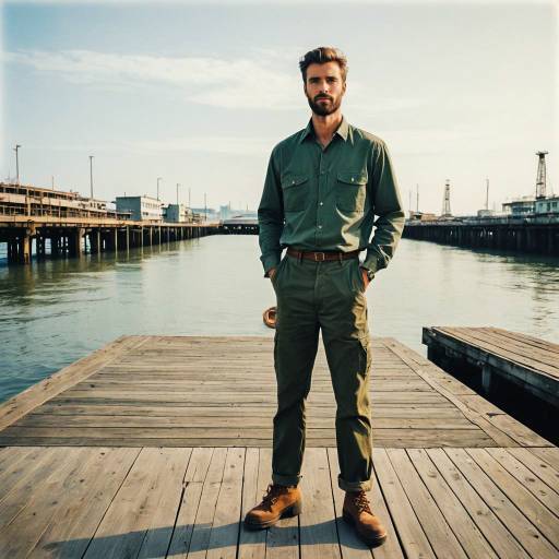 Workwear Style Photo on a Pier