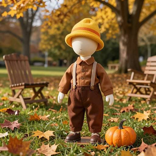 Autumn Mannequin in Cozy Outdoors