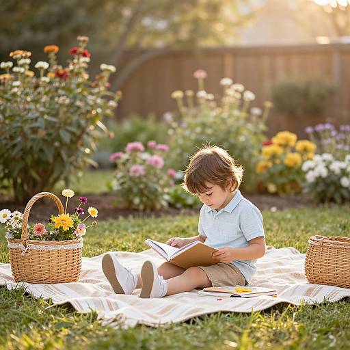 Cozy Backyard Reading Moment