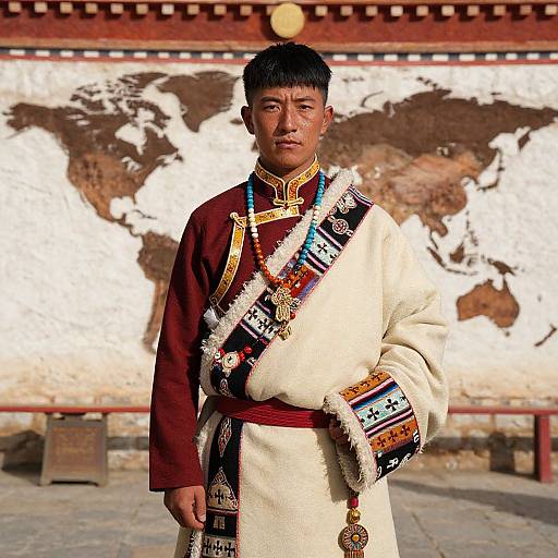 Man in Traditional Tibetan Costume