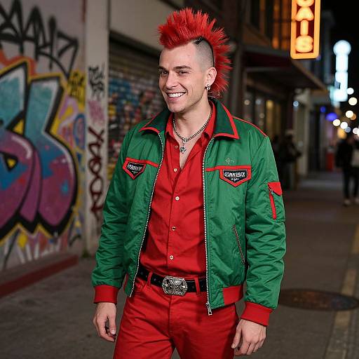 Punk Aesthetic Urban Night Portrait