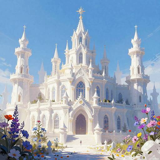 Fantasy Sorcery City with White Towers