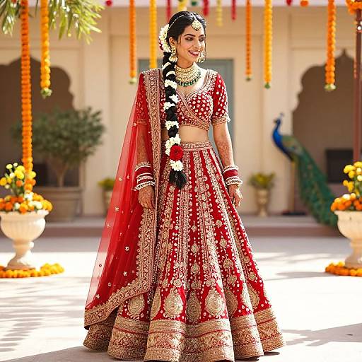 Vibrant Punjabi Bride in Traditional Attire