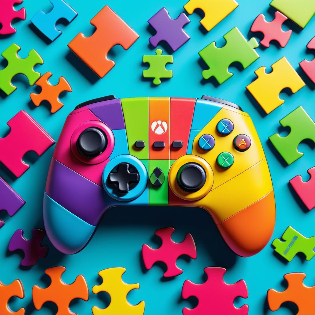 Whimsical Puzzle Piece Game Controller