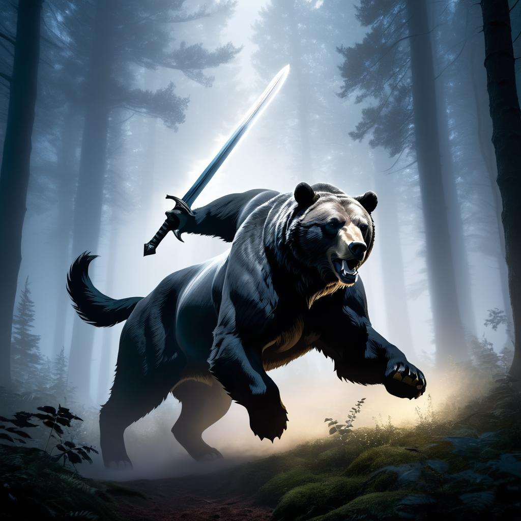 Epic Centaur-Bear in Twilight Forest