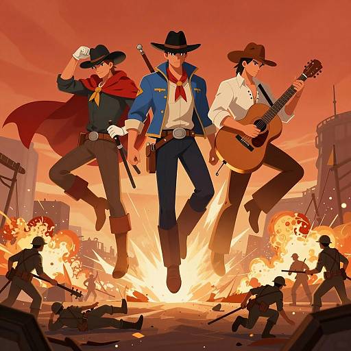 Dynamic Western Characters in Chaos