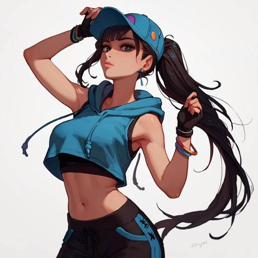 Stylish Solo Girl in Casual Outfit