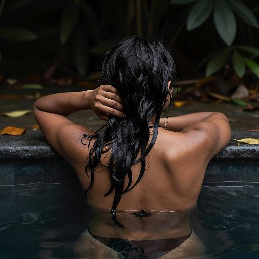 Serene Moment in a Dark Pool