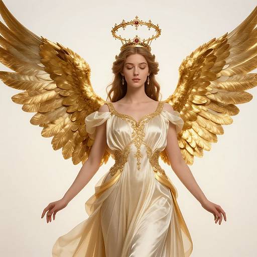 Golden Winged Angelic Queen