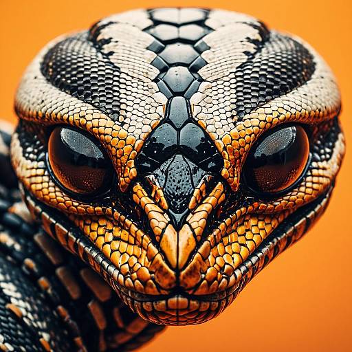 Hyperrealistic Robotic Snake-Insect Hybrid Face