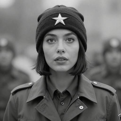 Striking Black-and-White Portrait of a Woman