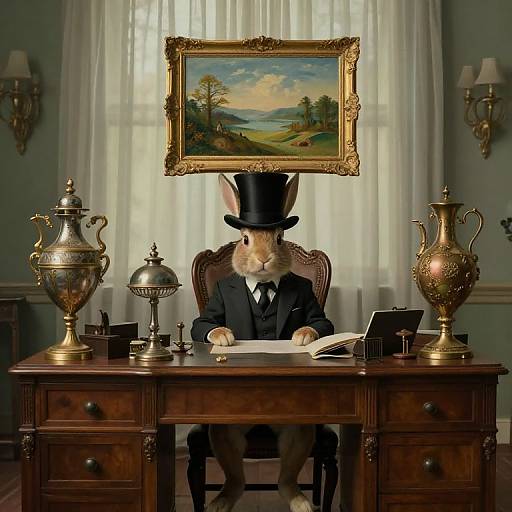 Surreal Bug's-Eye View Rabbit