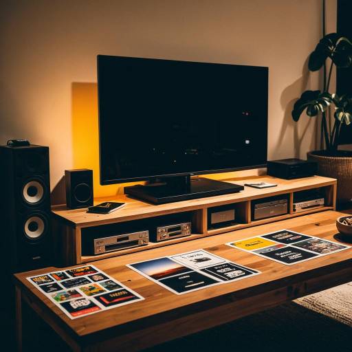 Cozy Living Room Display with TV Glow