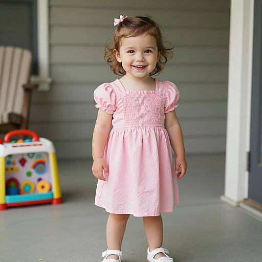 Warm Toddler Girl on Porch
