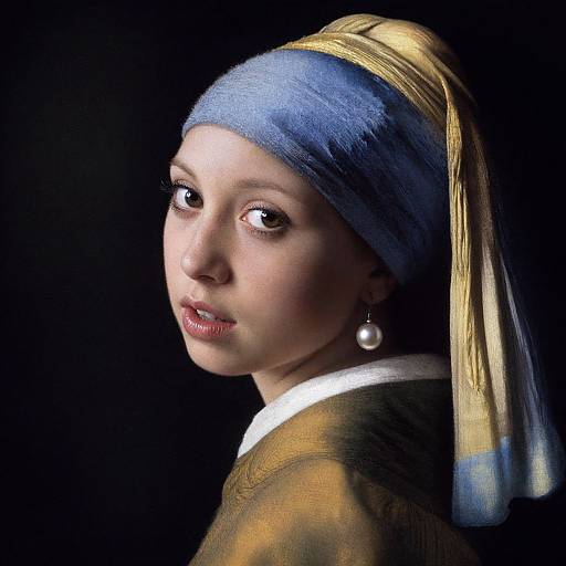 Ethereal Vermeer-Inspired Latin Portrait