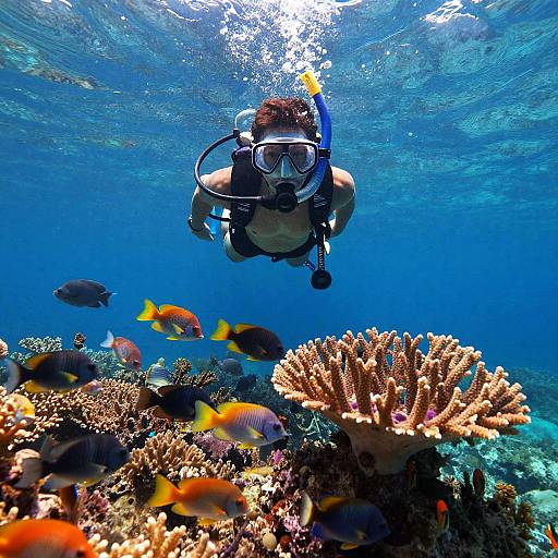 Underwater Snorkeling with Exotic Fish