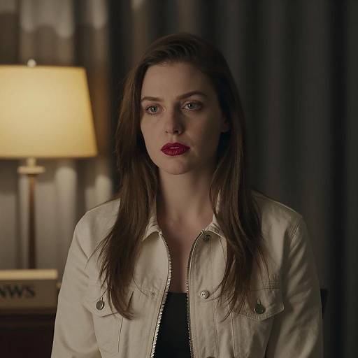 Elegant Woman With Neutral Expression