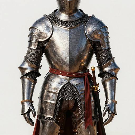 Edgy Medieval Knight Outfit Illustration