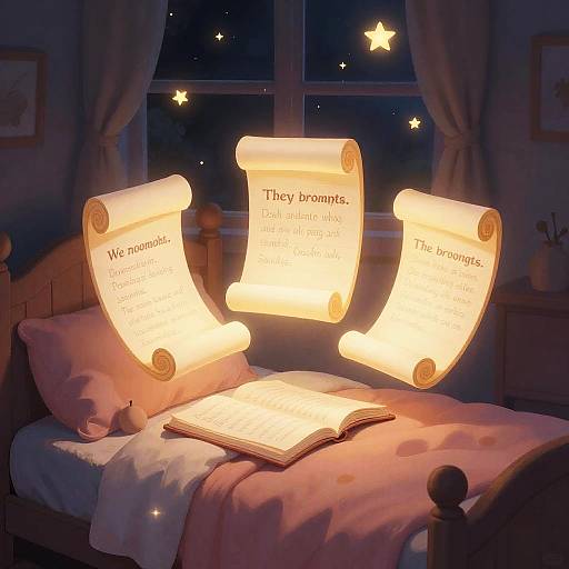 Glowing Bedtime Story Scrolls