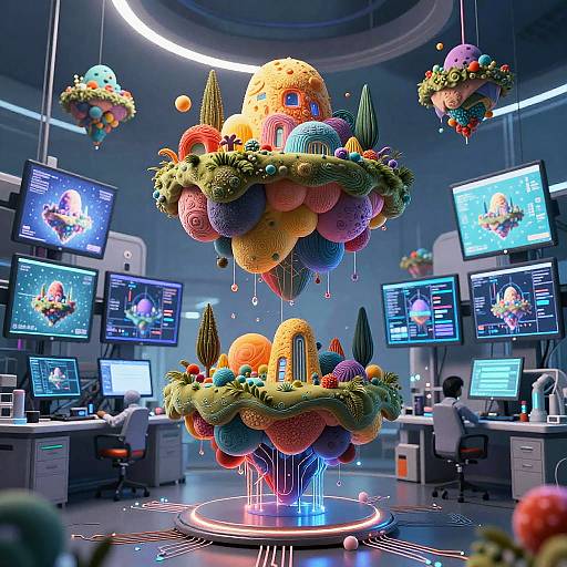 Surreal AI Art Lab Landscapes