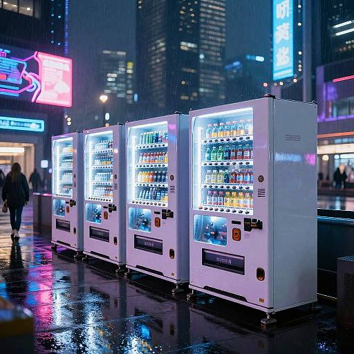 Cyberpunk Futuristic Vending Machines