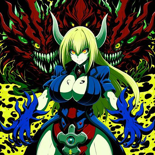 Illustration of Arakune, blazblue in the style of Bbb (friskuser)