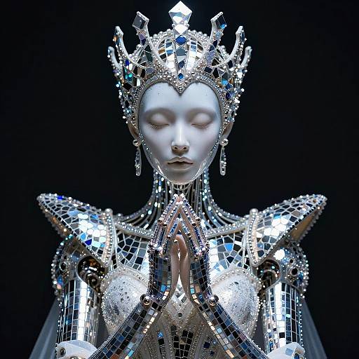 Surreal Cybernetic Queen Portrait