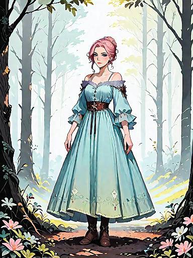 Enchanting Dark Fantasy in a Forest