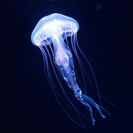 Ethereal Jellyfish in Cosmic Night