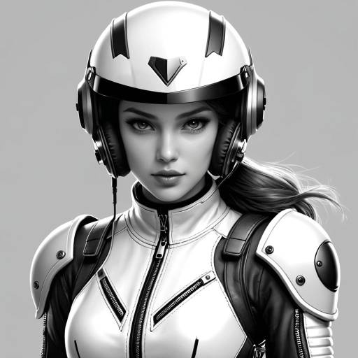 Realistic Monochrome Portrait of a Girl