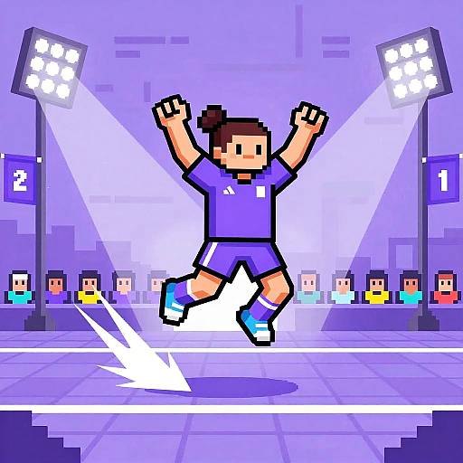 Pixel Art Megan Rapinoe Celebration