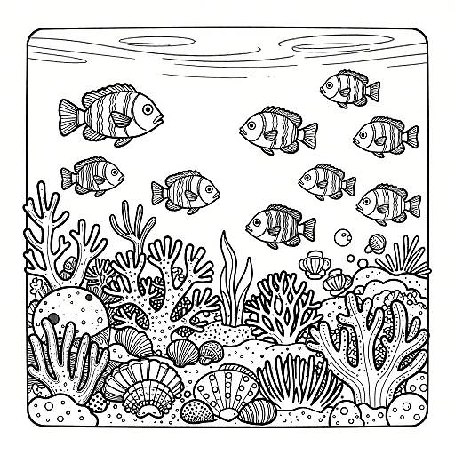 Intricate Underwater Coloring Page