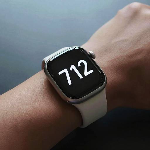 Bold Digital Clock on Modern Smartwatch
