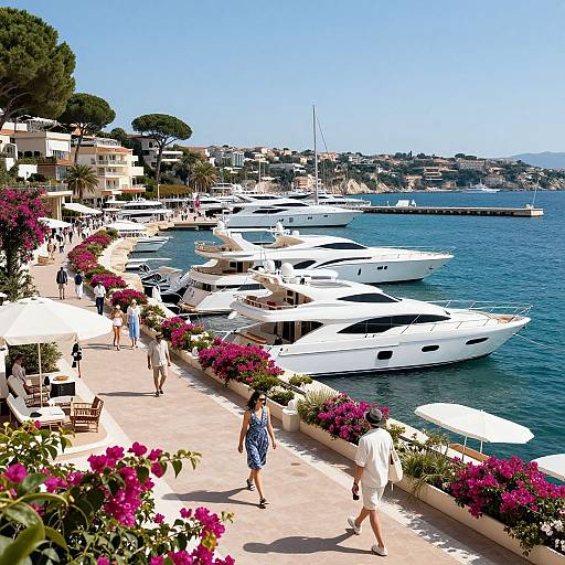 Luxury French Riviera Beachfront Scene